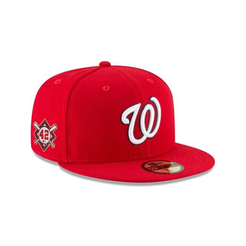 MLB Washington Nationals Jackie Robinson Day 59Fifty Fitted (UJY2768) - Red New Era Caps